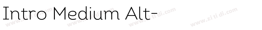 Intro Medium Alt字体转换